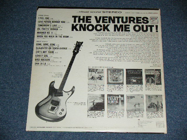 画像: THE VENTURES - KNOCK ME OUT (  US AMERICA ORIGINAL "BLUE with BLACK Print  Label :Without or NONE "TOMORROW'S LOVE" Version :  Matrix Number BST-8033-2  SIDE-1 1A/  BST-8033-SIDE-2-1A   : Ex+++/MINT- ) / 1965 US ORIGINAL "BLUE with BLACK BLACK Print Label" STEREO Used  LP 