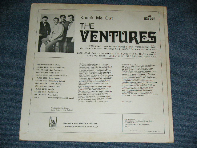 画像: THE VENTURES - KNOCK ME OUT ( Without or NONE  "TOMORROW'S LOVE" Version : Ex++/Ex+++ ) / 1970? Version UK ENGLAND REISSUE  MONO Used  LP 