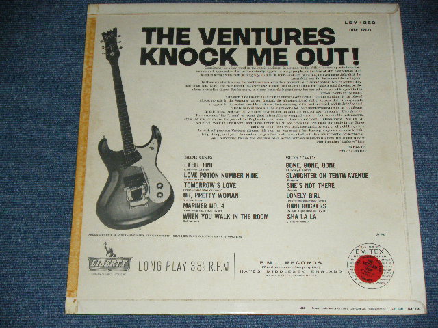 画像: THE VENTURES - KNOCK ME OUT ( Without or NONE  "TOMORROW'S LOVE" Version : Ex/Ex ) / 1965 UK ENGLAND ORIGINAL Large  MONO credit Used  LP 