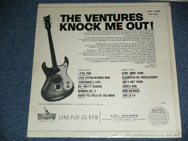 画像: THE VENTURES - KNOCK ME OUT ( Without or NONE  "TOMORROW'S LOVE" Version : Ex++/Ex+++,Ex++ ) / 1968? Version UK ENGLAND ORIGINAL Small  MONO credit Used  LP 