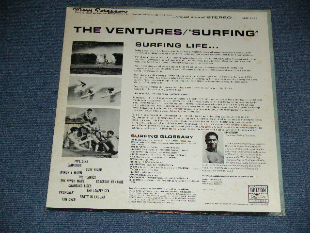 画像: THE VENTURES - SURFING (  '64? Version DARK BLUE with BLACK Print  Label : Matrix Number BST8022  1B /  BST-8022  SIDE 2 1-C  :  Ex++,Ex+/Ex+ ) / 1964? US ORIGINAL  "BLUE with BLACK Print Label" STEREO Used  LP 
