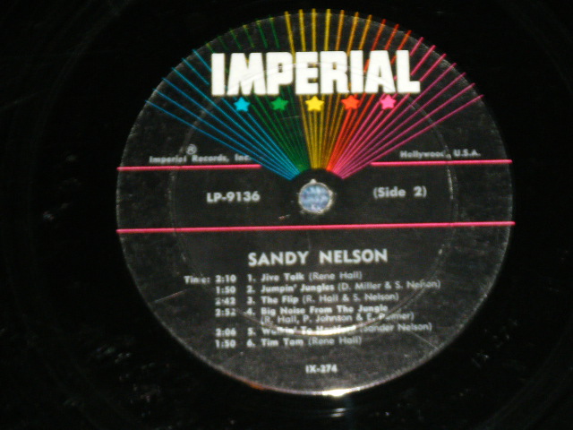 画像: SANDY NELSON -  HE'S A DRUMMER BOY (  BLACK with STARS label :  Ex/VG++) / 1961  US AMERICA  ORIGINAL MONO Used  LP 