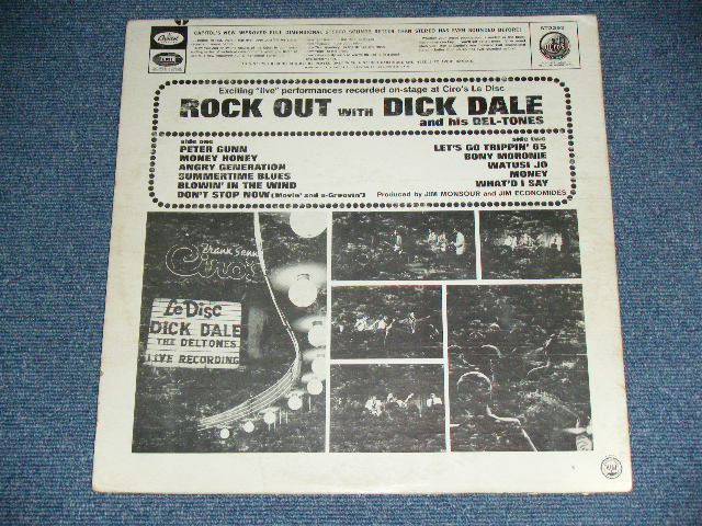 画像: DICK DALE & HIS DEL-TONES - LIVE AT CIRO'S  : ROCK OUT WITH  DICK DALE & HIS DEL-TONES ( Ex/x++ )  / 1965 US AMERICA ORIGINAL STEREO Used LP 