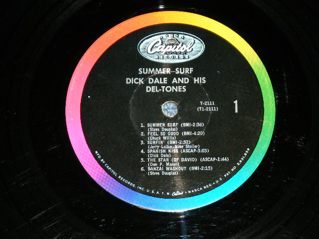 画像: DICK DALE & HIS DEL-TONES - SUMMER SURF ( Ex-/Ex++ )  / 1964 US AMERICA ORIGINAL PROMO MONO Used LP  None Bonus 45's 