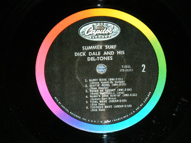 画像: DICK DALE & HIS DEL-TONES - SUMMER SURF ( Ex-/Ex++ )  / 1964 US AMERICA ORIGINAL PROMO MONO Used LP  None Bonus 45's 