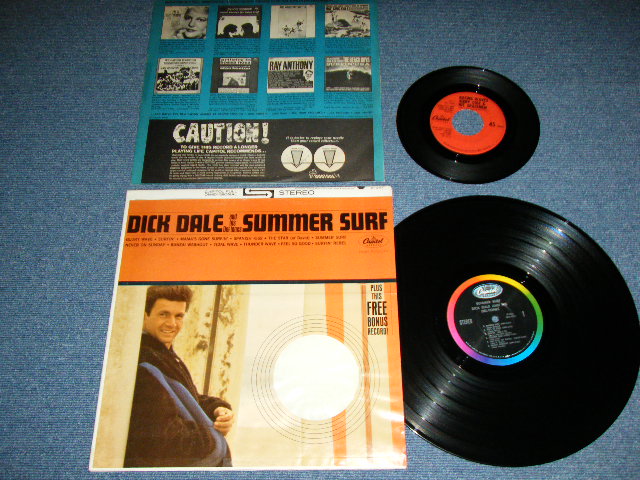 画像1: DICK DALE & HIS DEL-TONES - SUMMER SURF ( Ex+/MINT-,EP:Ex )  / 1964 US AMERICA ORIGINAL STEREO Used LP  with Bonus 45's 