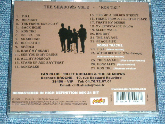 画像: THE SHADOWS -  VOL.2 : KON TIKI   / 2012 FRANCE FRENCH  Brand New SEALED CD 