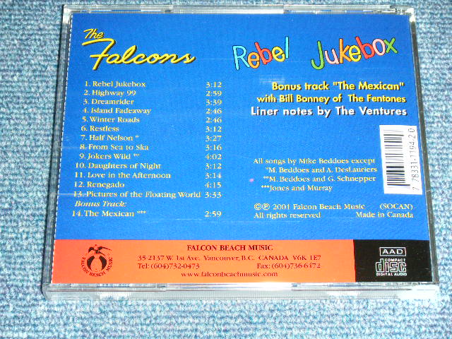 画像: THE FALCONS  - REBEL MUSIC (Linner Notes by The VENTURES ) /  2001 CANADA CANADIAN Brand New CD