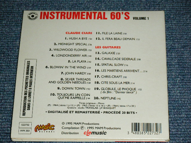 画像: va OMNIBUS ( CLAUDE CIARI+LES GUITARES) - INSTRUMENTAL 60'S VOL.1  (MINT-/MINT) / 1995 BFRANCE  FRENCH Mini-LP Paper Sleeve  Used  CD 