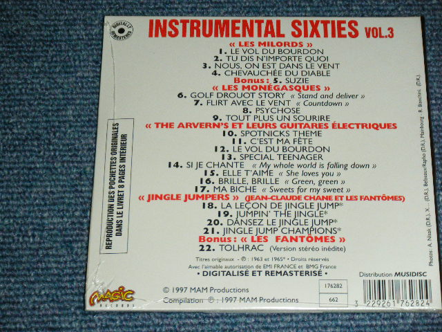 画像: va OMNIBUS (LES MILORDS+LES MONEGASQUES+THE ARVERN'S ET LEURS GUITARES ELECTRIQUES+JINGLE JUMPERS+LES FANTOMES) - INSTRUMENTAL 60'S VOL.3 / 1997 BFRANCE  FRENCH Mini-LP Paper Sleeve  Brand New SEALED  CD 