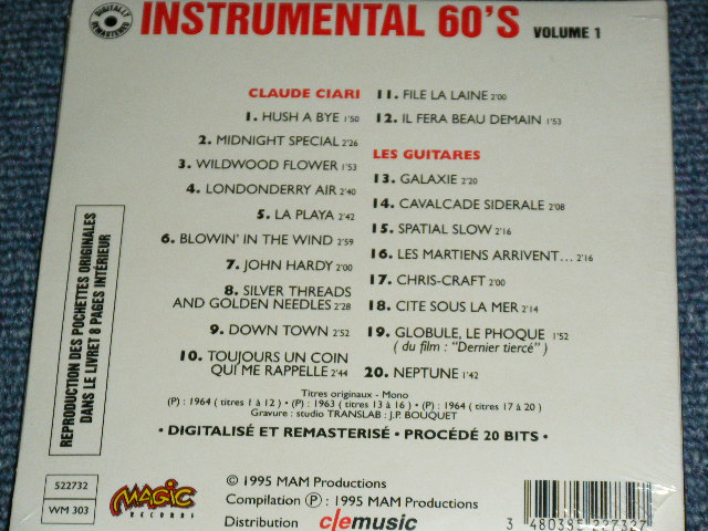 画像: va OMNIBUS ( CLAUDE CIARI+LES GUITARES) - INSTRUMENTAL 60'S VOL.1  (Ex+++/MINT) / 1995 FRANCE  FRENCH Mini-LP Paper Sleeve  Used  CD 