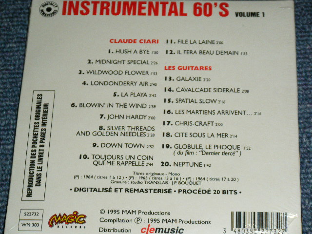 画像: va OMNIBUS ( CLAUDE CIARI+LES GUITARES) - INSTRUMENTAL 60'S VOL.1 / 1995 BFRANCE  FRENCH Mini-LP Paper Sleeve  Brand New SEALED  CD 