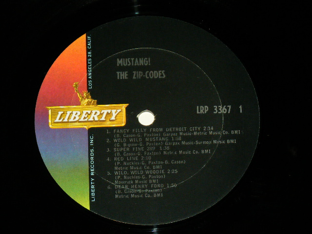 画像: THE ZIP-CODES. - MUSTANG! ( Ex+++/MINT-,Ex+++ : Looks:Ex+ ) / 1964 US ORIGINAL MONO  LP 