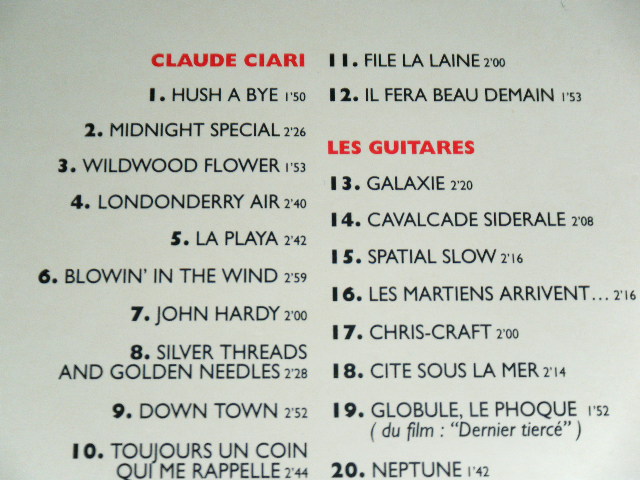 画像: va OMNIBUS ( CLAUDE CIARI+LES GUITARES) - INSTRUMENTAL 60'S VOL.1 / 1995 BFRANCE  FRENCH Mini-LP Paper Sleeve  Brand New SEALED  CD 