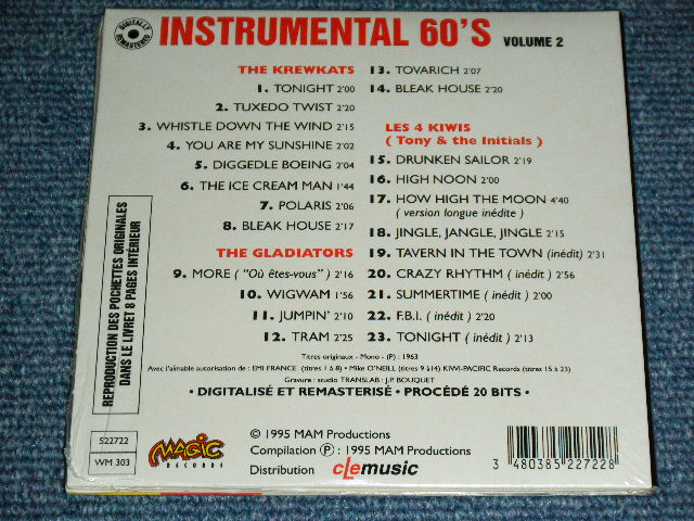画像: va OMNIBUS ( THE KREWKATS+THE GRADIATORS+LES 4 KIWIS) - INSTRUMENTAL 60'S VOL.2 / 1995 BFRANCE  FRENCH Mini-LP Paper Sleeve  Brand New SEALED  CD 