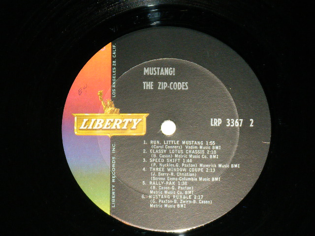 画像: THE ZIP-CODES. - MUSTANG! ( Ex+++/MINT-,Ex+++ : Looks:Ex+ ) / 1964 US ORIGINAL MONO  LP 