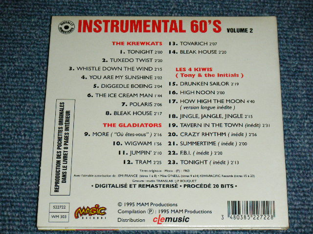 画像: va OMNIBUS ( THE KREWKATS+THE GRADIATORS+LES 4 KIWIS) - INSTRUMENTAL 60'S VOL.2 / 1995 BFRANCE  FRENCH Mini-LP Paper Sleeve  Used CD 