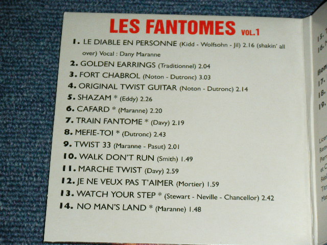 画像: LES FANTOMES : FRENCH 60'S EP COLLECTION "SMALL Size Mini-LP Paper Sleeve Style"  / 1995 FRANCE FRENCH ORIGINAL "SMALL Size Mini-LP Paper Sleeve Style"  Version Used  CD 