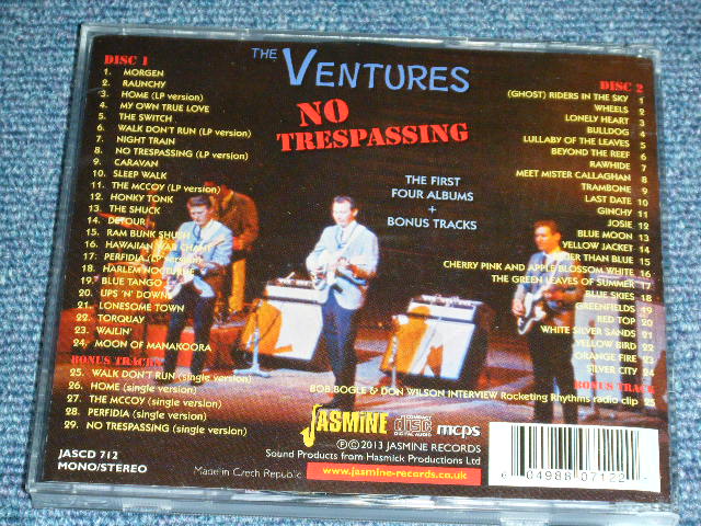 画像: THE VENTURES-  NO TRESPASSING  (  The FIRST FOUR ALBUMS on 2 CD's + BONUS TRACKS  )  / 2013 CZECH REPUBLIC  Brand New 2-CD's 