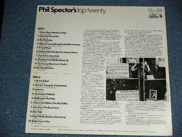 画像: VA ( IKE & TINA TURNER+RIGHTEOUS BROTHERS+CRYSTALS+RONETTES+DARLEN LOVE+BOB B.SOXX & THE BLUE JEANS+CHECKMATES LTD. )  - ECHOES OF THE 60's :  PHIL SPECTOR TOP TWENTY.  ( Ex+++/ MINT- )  / 1977  UK ENGLAND ORIGINAL MONO Used LP 