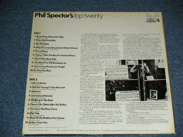 画像: VA ( IKE & TINA TURNER+RIGHTEOUS BROTHERS+CRYSTALS+RONETTES+DARLEN LOVE+BOB B.SOXX & THE BLUE JEANS+CHECKMATES LTD. )  - ECHOES OF THE 60's :  PHIL SPECTOR TOP TWENTY.  (Ex++/Ex+++ A-1,2,3:Ex-)  / 1977  UK ENGLAND ORIGINAL MONO Used LP 