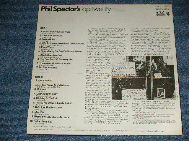 画像: VA ( IKE & TINA TURNER+RIGHTEOUS BROTHERS+CRYSTALS+RONETTES+DARLEN LOVE+BOB B.SOXX & THE BLUE JEANS+CHECKMATES LTD. )  - ECHOES OF THE 60's :  PHIL SPECTOR TOP TWENTY.  ( Ex++/ MINT-,BB HOLE )  / 1977  UK ENGLAND ORIGINAL MONO Used LP 