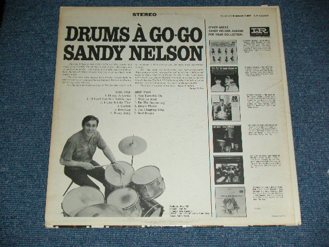 画像: SANDY NELSON -  drums a go-go (  1st Press BLACK&PINK  label :  Ex,Ex+/Ex+ ) / 1965  US AMERICA  ORIGINAL STEREO Used  LP 