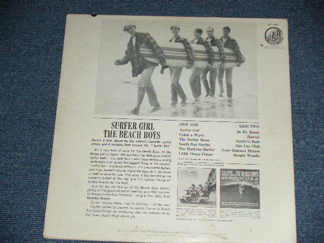 画像: The BEACH BOYS - SURFER GIRL (Matrix # A)ST1-1981-A1 IAM (in TRIANGLE)  B)S T2-1981-A2  IAM (in TRIANGLE)) "SCRANTON Press in PENNSYLVANIA" (VG++/Ex++ WOFC, EDSP, TAPE SEAM)/ 1963 US AMERICA ORIGINAL "BLACK with RAINBOW RING Label" STEREO Used LP