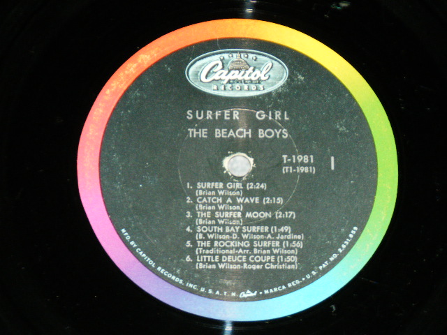 画像: The BEACH BOYS - SURFER GIRL ( Matrix Number : A) T1-1981-P1#2: B) T2-1981-F3#3  : Ex-,VG++/Ex ) / 1963 US ORIGINAL MONO LP