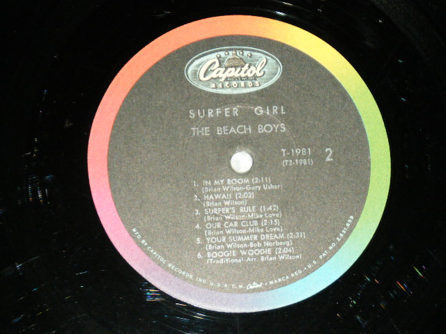 画像: The BEACH BOYS - SURFER GIRL ( Matrix Number : A) T1-1981-P1:B) T2-1981-P1 : Ex+/Ex++ ) / 1963 US ORIGINAL MONO LP