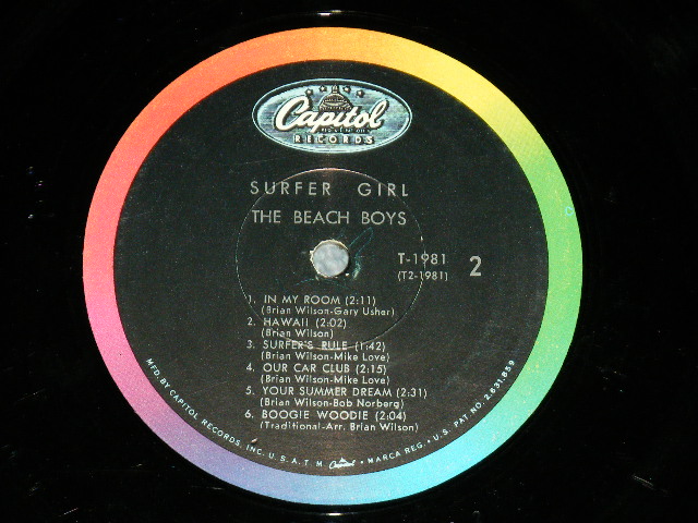 画像: The BEACH BOYS - SURFER GIRL ( Matrix Number : A) T1-1981-F4#2: B) T2-1981-G2#2  : VG++/Ex+) / 1963 US ORIGINAL MONO LP