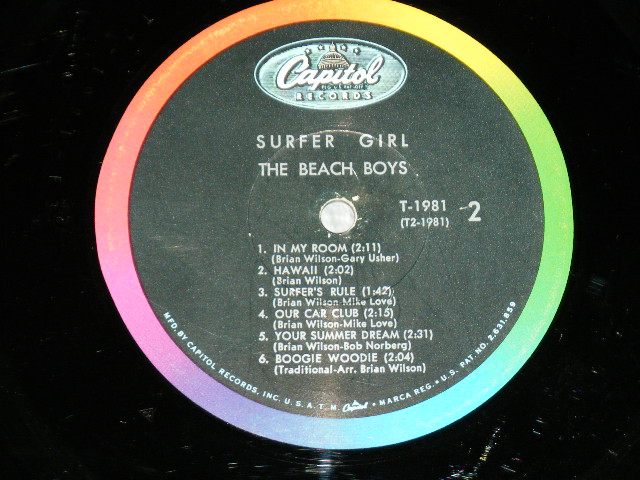 画像: The BEACH BOYS - SURFER GIRL ( Matrix Number : A) T1-1981-P1#2: B) T2-1981-F3#3  : Ex-,VG++/Ex ) / 1963 US ORIGINAL MONO LP