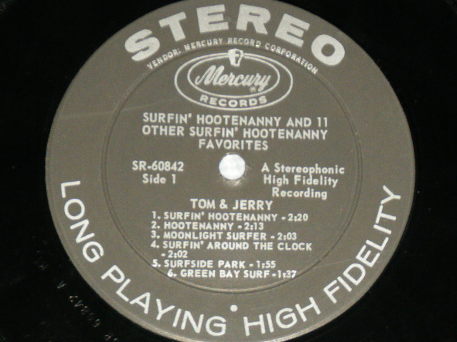 画像: TOM & JERRY - SURFIN' HOOTENANNY With TOM & JERRY  ( Ex+++,Ex/Ex+++ Looks: Ex++ )  / 1963 US ORIGINAL STEREO  Used  LP 