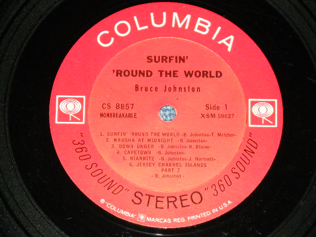 画像: BRUCE JOHNSTON - SURFIN' 'ROUND THE WORLD ( Ex/Ex++ )  / 1963 US ORIGINAL "Black 360 SOUND" Label STEREO  Used  LP 