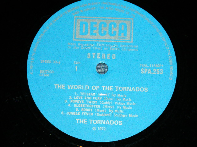 画像: THE TORNADOS - THE WORLD OF THE TORNADOES  ( Ex++/MINT-/ / 1972 UK ENGLAND ORIGINAL  Used LP