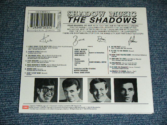 画像: The SHADOWS - SHADOW MUSIC ( MONO & STEREO 2 in 1 )   / 1998 UK ENGLAND ORIGINAL BRAND NEW Digi-Pack CD 