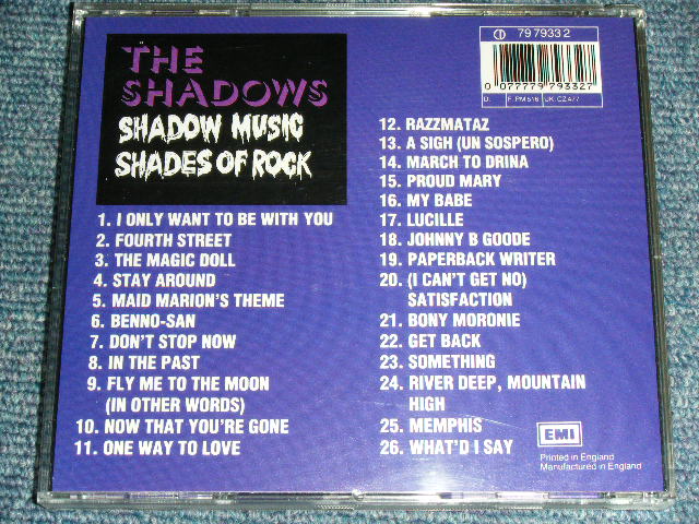 画像: The SHADOWS -  SHADOW MUSIC+SHADES OF ROCK ( 2 in 1 )   / 1992 UK ENGLAND ORIGINAL Used CD