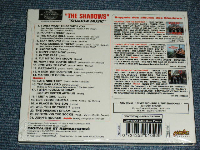 画像: THE SHADOWS  - SHADOW MUSIC ( ORIGINAL FRENCH Album+Bonus Tracks ) / 1999 FRANCE FRENCH Brand New SEALED CD 