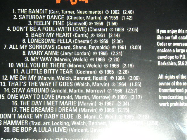 画像: The SHADOWS - VOCALS / 1997 UK ENGLAND + EU EUROPE Press ORIGINAL BRAND NEW SEALED CD 