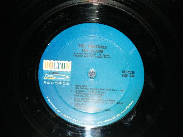 画像: THE VENTURES - ON STAGE ( Matrix # A)BLP-2035-1 /B)BLP-2035-2 ) (MINT-/MINT- ) / 1965  US AMERICA  ORIGINAL  "Blue with Black Print Label:)\\" MONO Used   LP