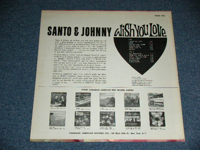 画像: SANTO & JOHNNY - WISH YOU LOVE ( Ex++/Ex++.Ex ) / 1964 US AMERICA ORIGINAL STEREO Used LP 