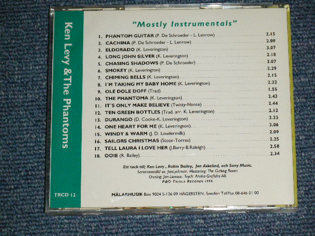 画像: KEN LEVY & The PHANTOMS - MOSTLY INSTRUMENTALS  / 1991  SWEDEN ORIGINAL BRAND NEW CD 