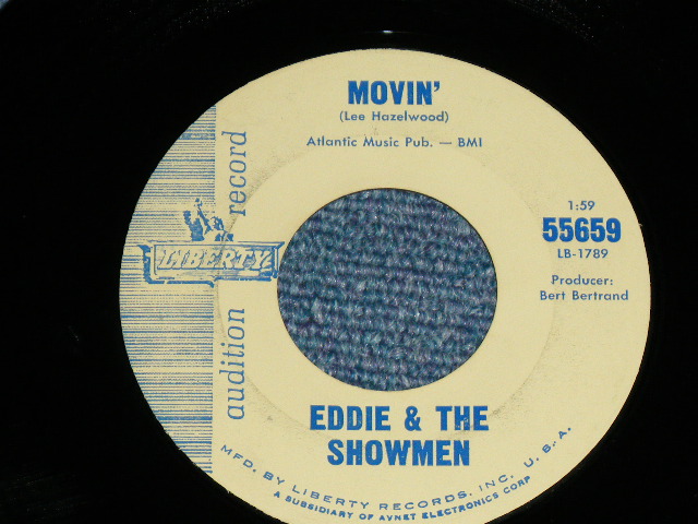 画像: EDDIE & The SHOWMEN - MR.REBEL : MOVIN'  ( MINT-/MINT- ) / 1963 US AMERICA ORIGINAL "AUDITION LABEL PROMO"Used 7" Single