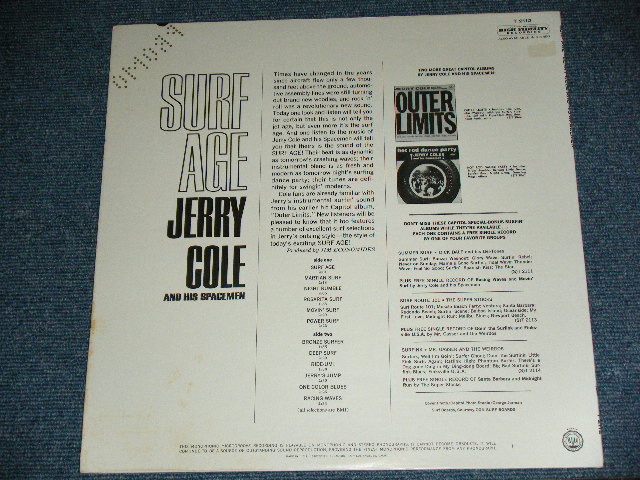 画像: JERRY COLE and His SPACEMEN - SURF AGE  ( with Bonus EP : Matrix # A: T1-2112 F1 / B: T2-2112 G-2 : Ex+++/MINT- EP:Ex++ )  / 1964 US AMERICA ORIGINAL MONO   "PROMO PUNCH HOLE" Used  LP 