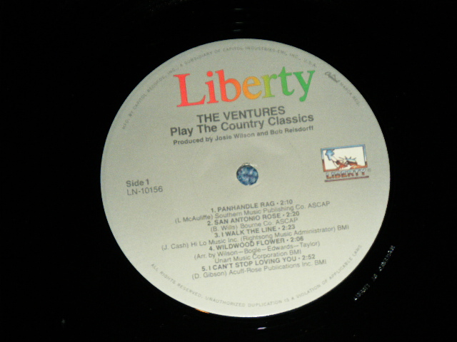 画像: THE VENTURES - COUNTRY CLASSICS ( REISSUE 10 TRACKS Version : MINT/MINT BB HOLE ) / 1980's Version? US AMERICA REISSUE  STEREO Used LP 
