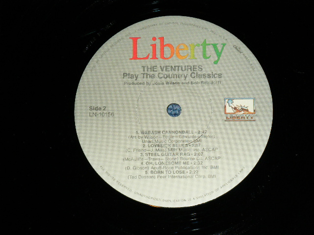 画像: THE VENTURES - COUNTRY CLASSICS ( REISSUE 10 TRACKS Version : MINT/MINT BB HOLE ) / 1980's Version? US AMERICA REISSUE  STEREO Used LP 