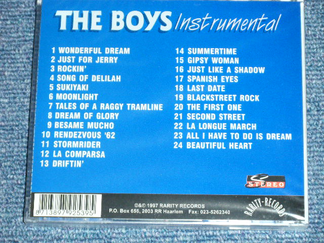 画像: The BOYS - INSTRUMENTAL (EUROPEAN STYLE) / 1997 HOLLAND ORIGINAL "BRAND NEW SEALED" CD 
