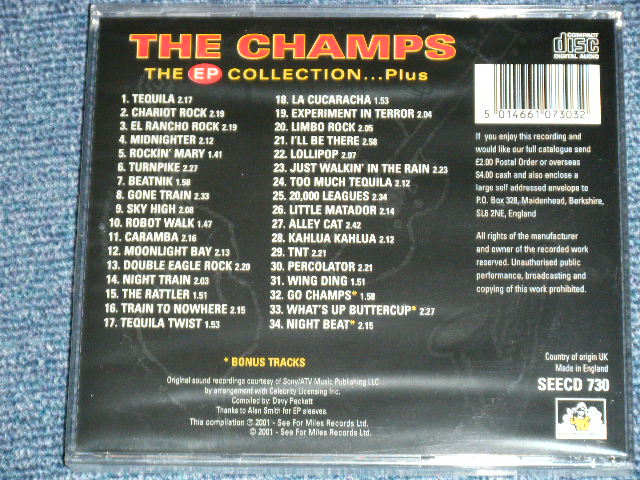 画像: THE CHAMPS- THE EP COLLECTION  / 2001  UK ENGLAND   ORIGINAL "BRAND NEW SEALED"  CD 