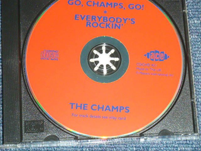 画像: THE CHAMPS- GO CHAMPS GO + EVERYBODY'S ROCKIN' ( 2 in 1 )  / 1993  UK ENGLAND   ORIGINAL Used  CD 