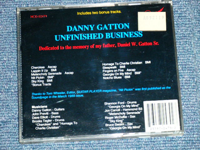 画像: DANNY GATTON - UNFINISHED BUSINESS  ( MINT-/MINT ) / 1989 US AMERICA  ORIGINAL Used CD